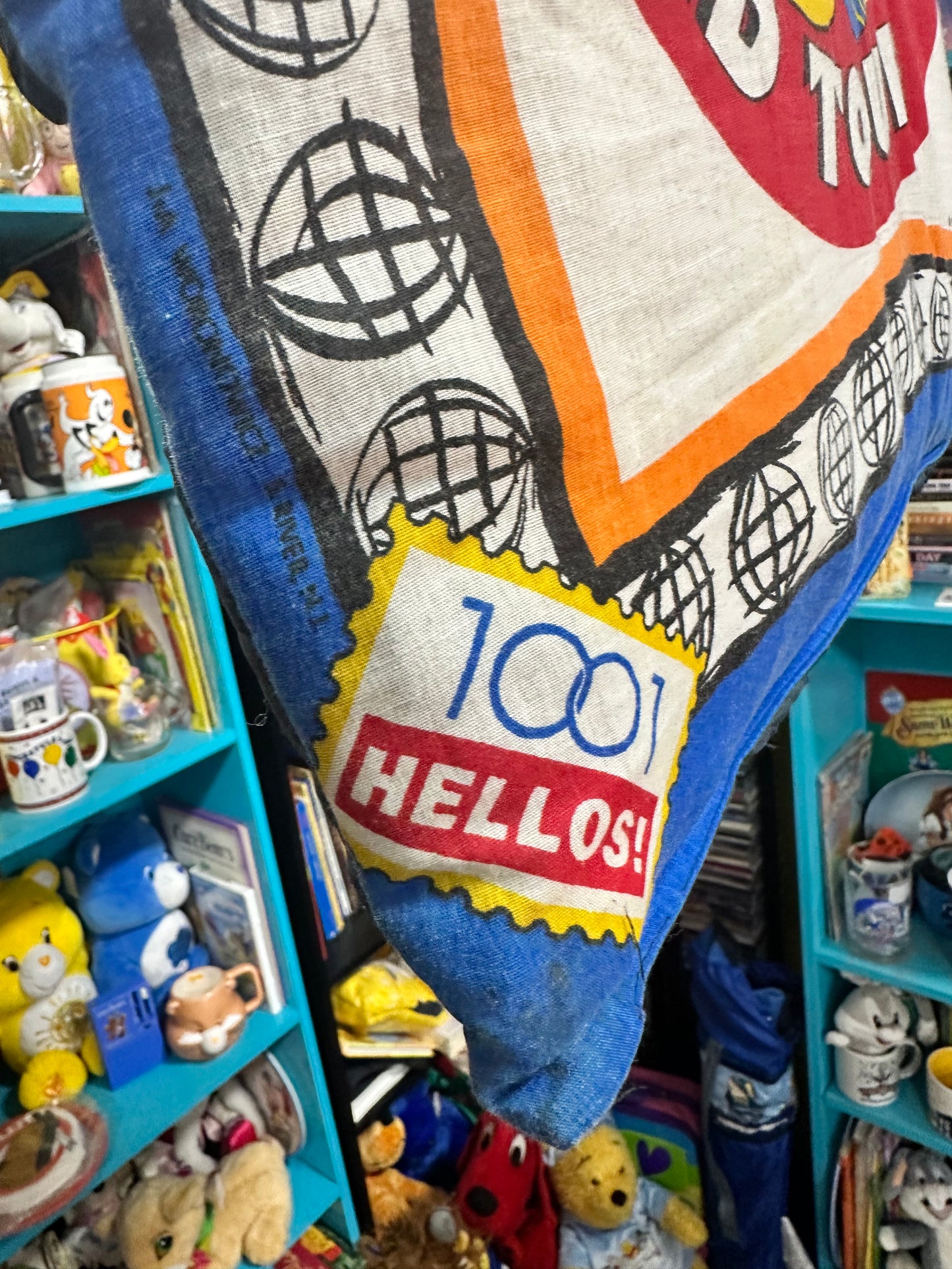 Vintage Mickey Mouse World Tour Pillow