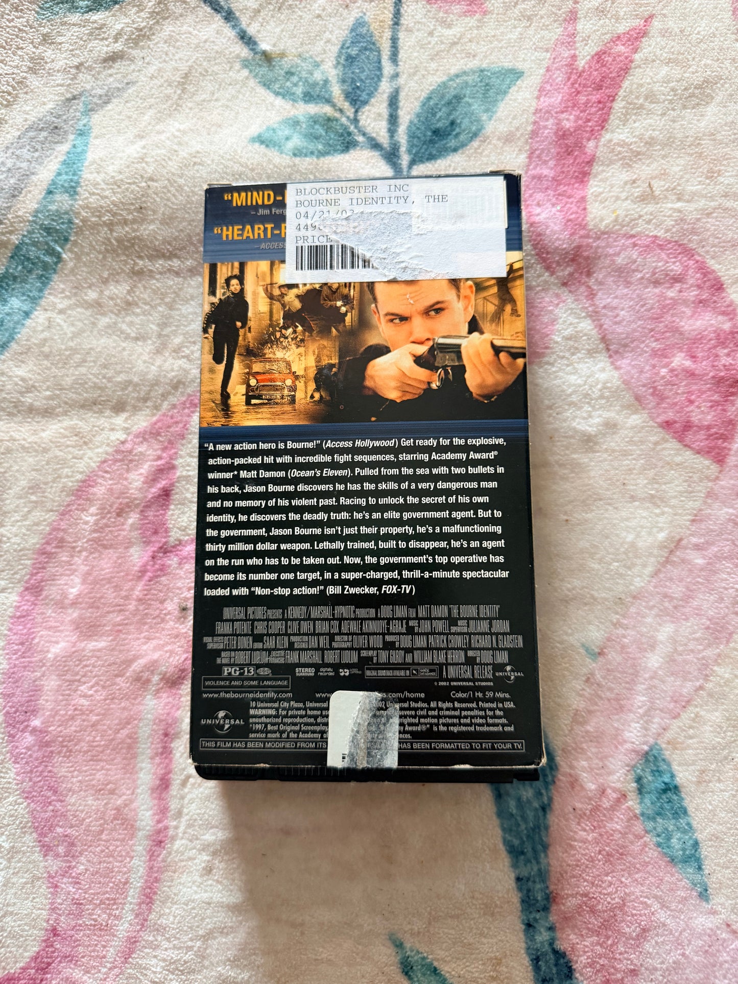 The Bourne identify vhs