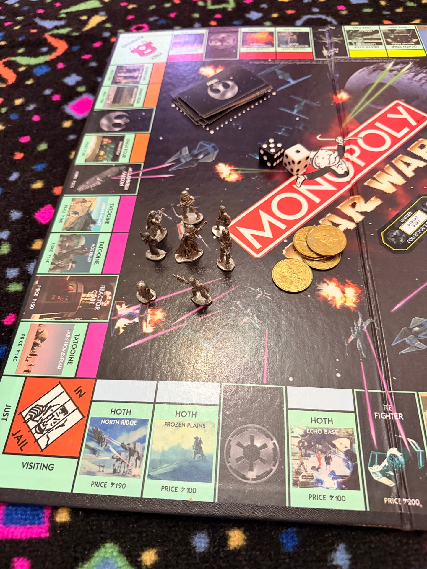 Star Wars Monopoly 1997 Limited Collectors 20th Anniversary Edition Opened game - with pieces