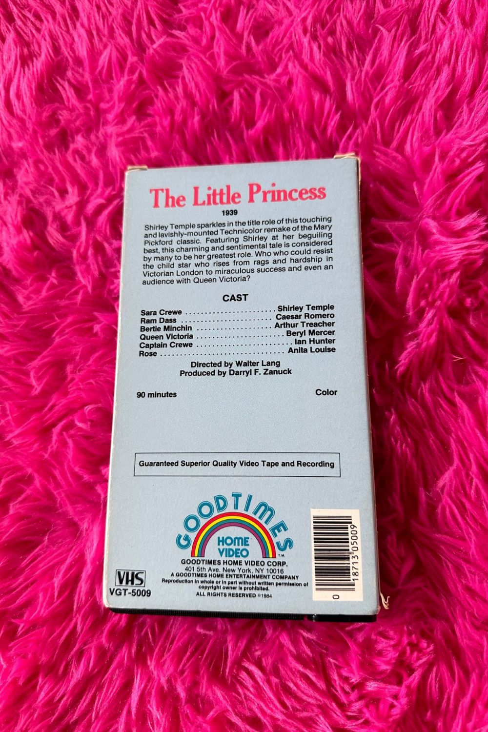 SHIRLEY TEMPLE- "THE LITTLE PRINCESS" VHS*