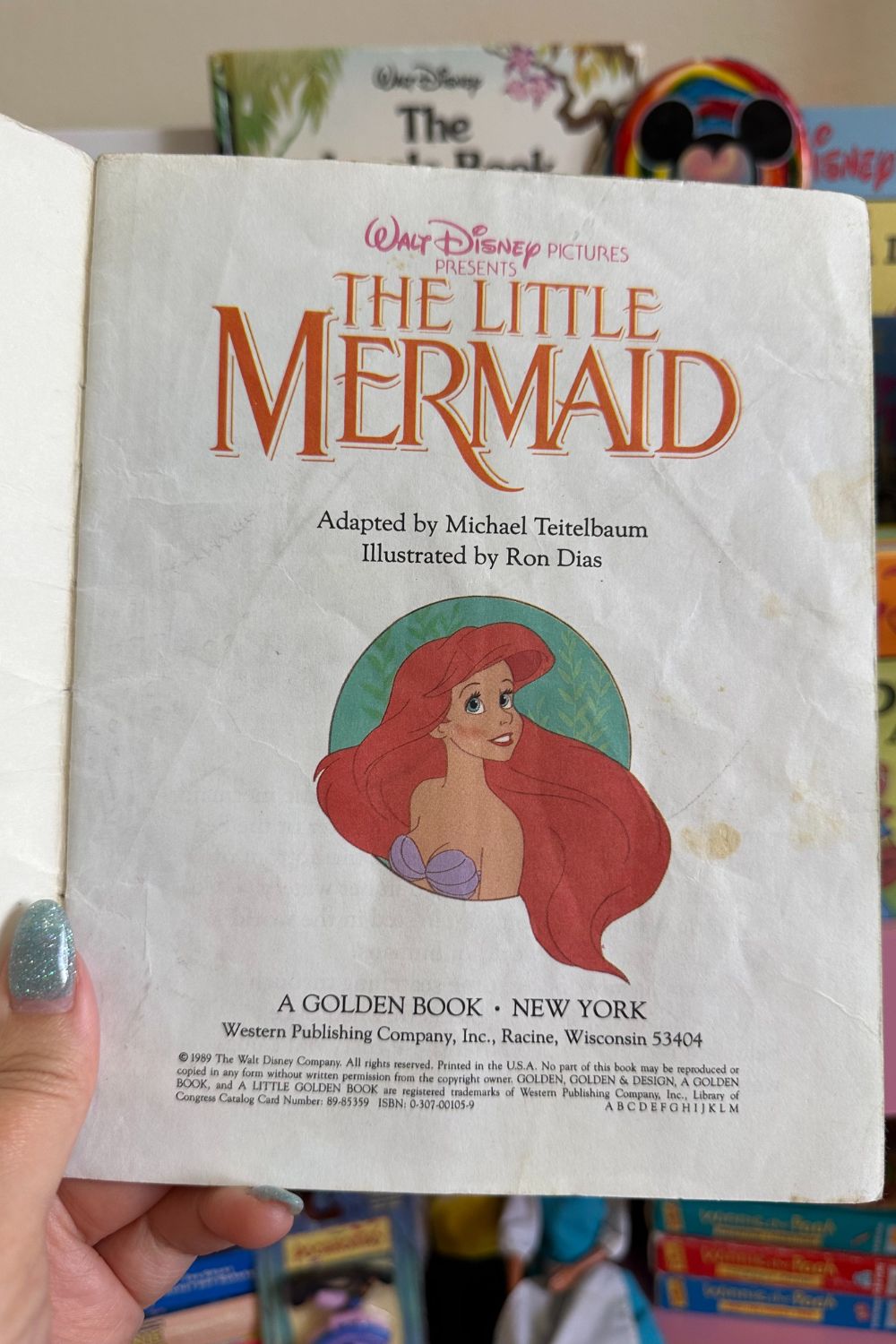 1989 THE LITTLE MERMAID PAPERBACK GOLDEN BOOK*