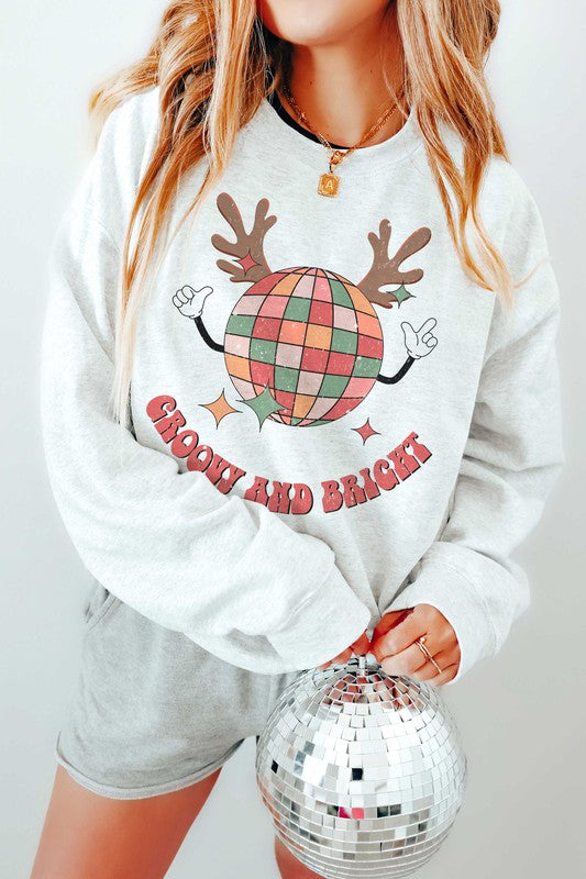 GROOVY AND BRIGHT RUDOLPH GRAPHIC SWEATSHIRT