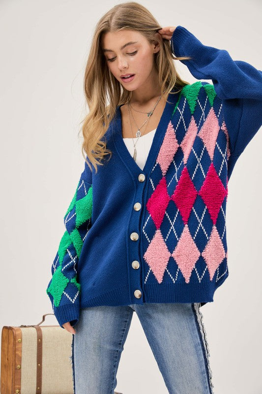 DIAMOND MATRIX DANCE CARDIGAN