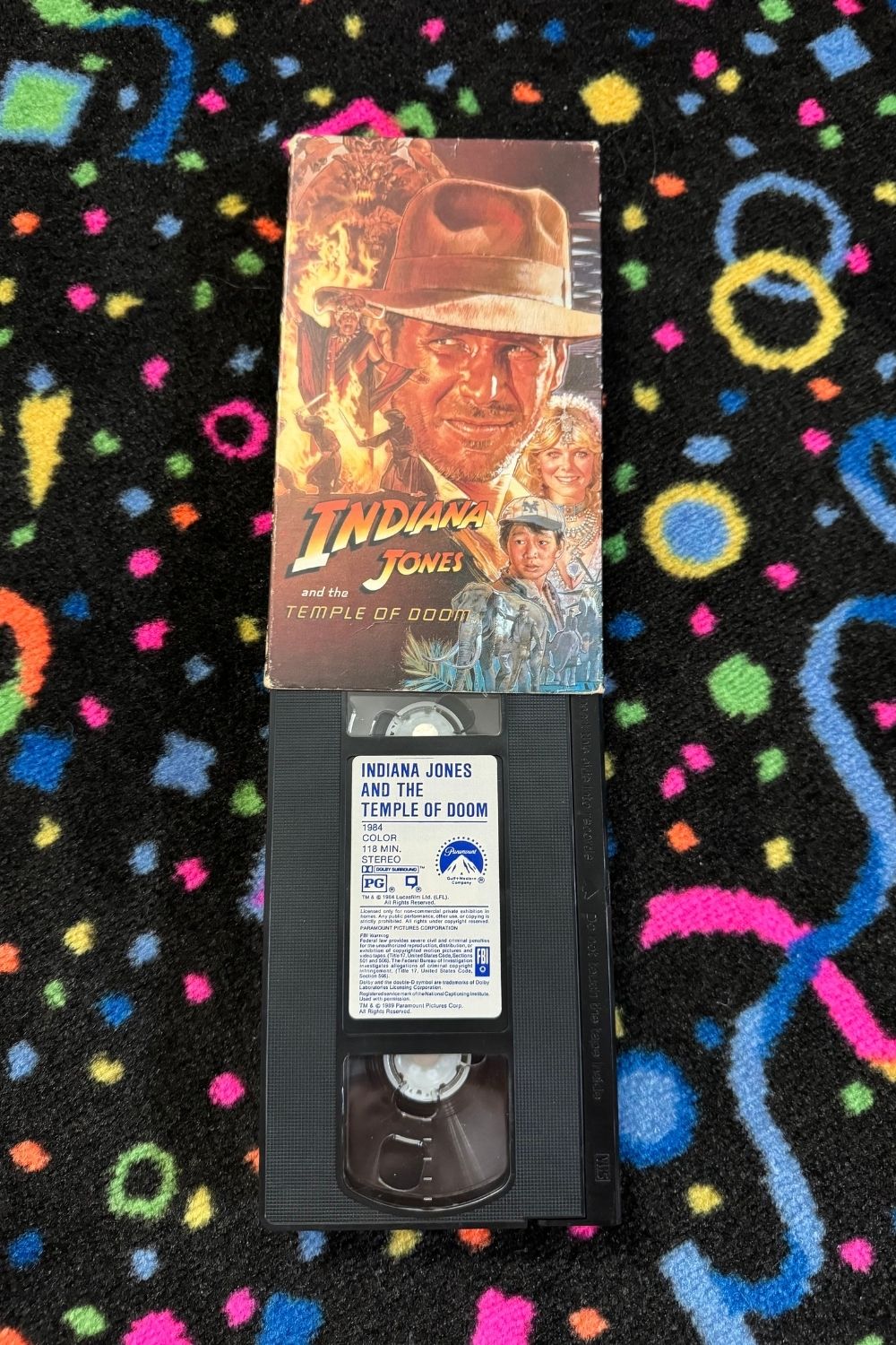 INDIANA JONES AND THE TEMPLE OF DOOM VHS