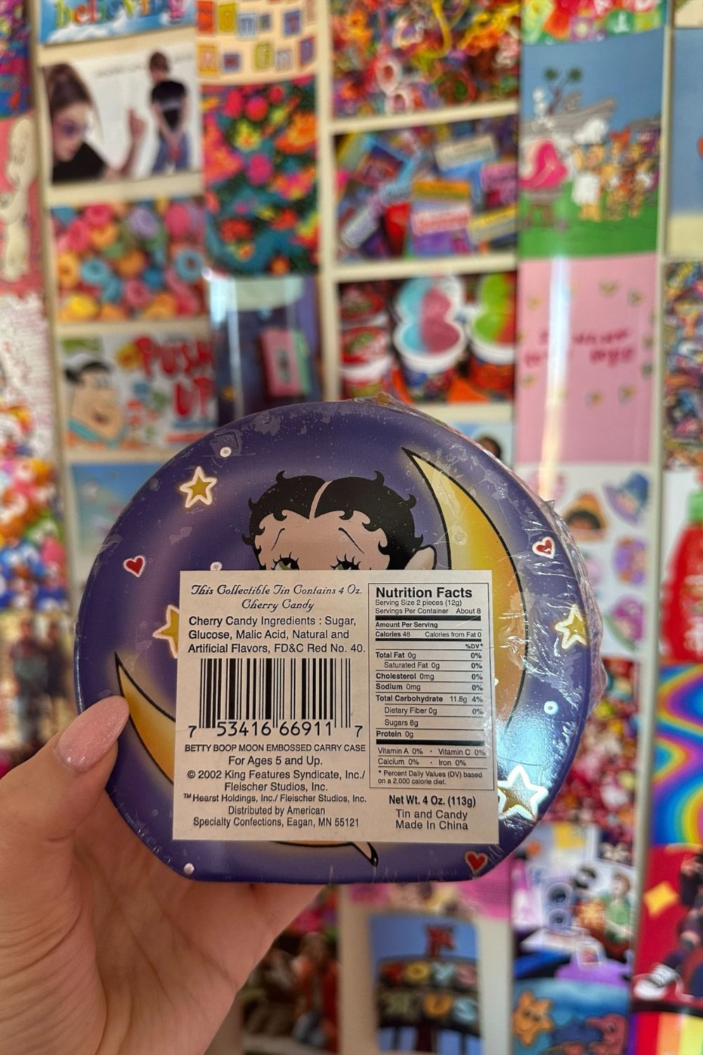 2002 BETTY BOOP SEALED CHERRY CANDY TIN*