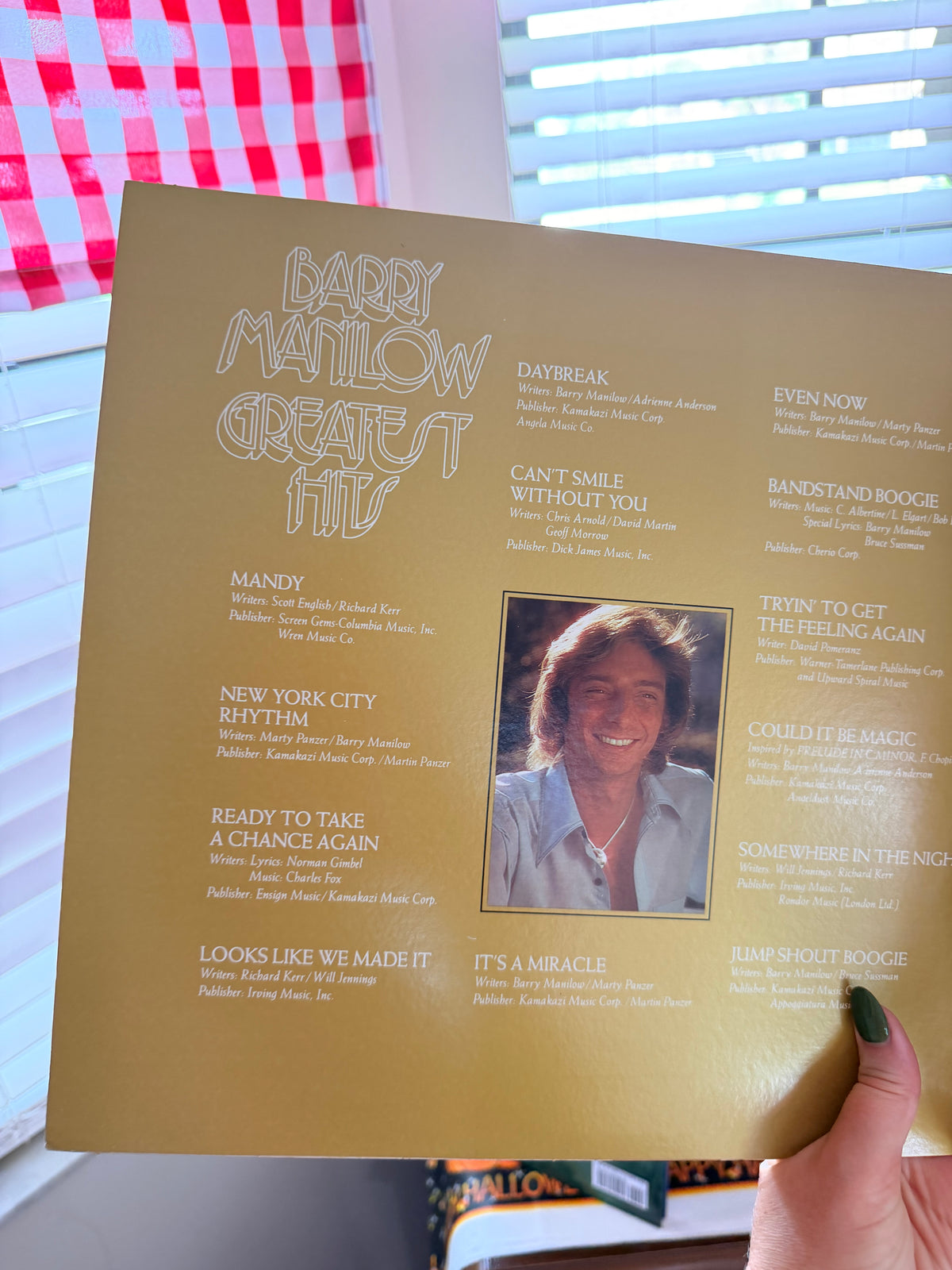 Barry Manilow greatest hits vinyl record
