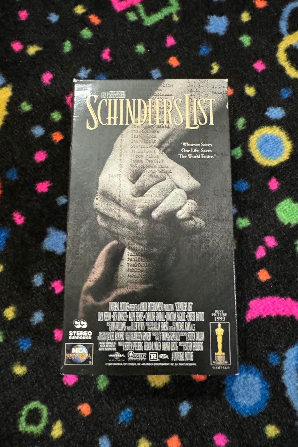 SCHINDLER'S LIST VHS TAPE SET*