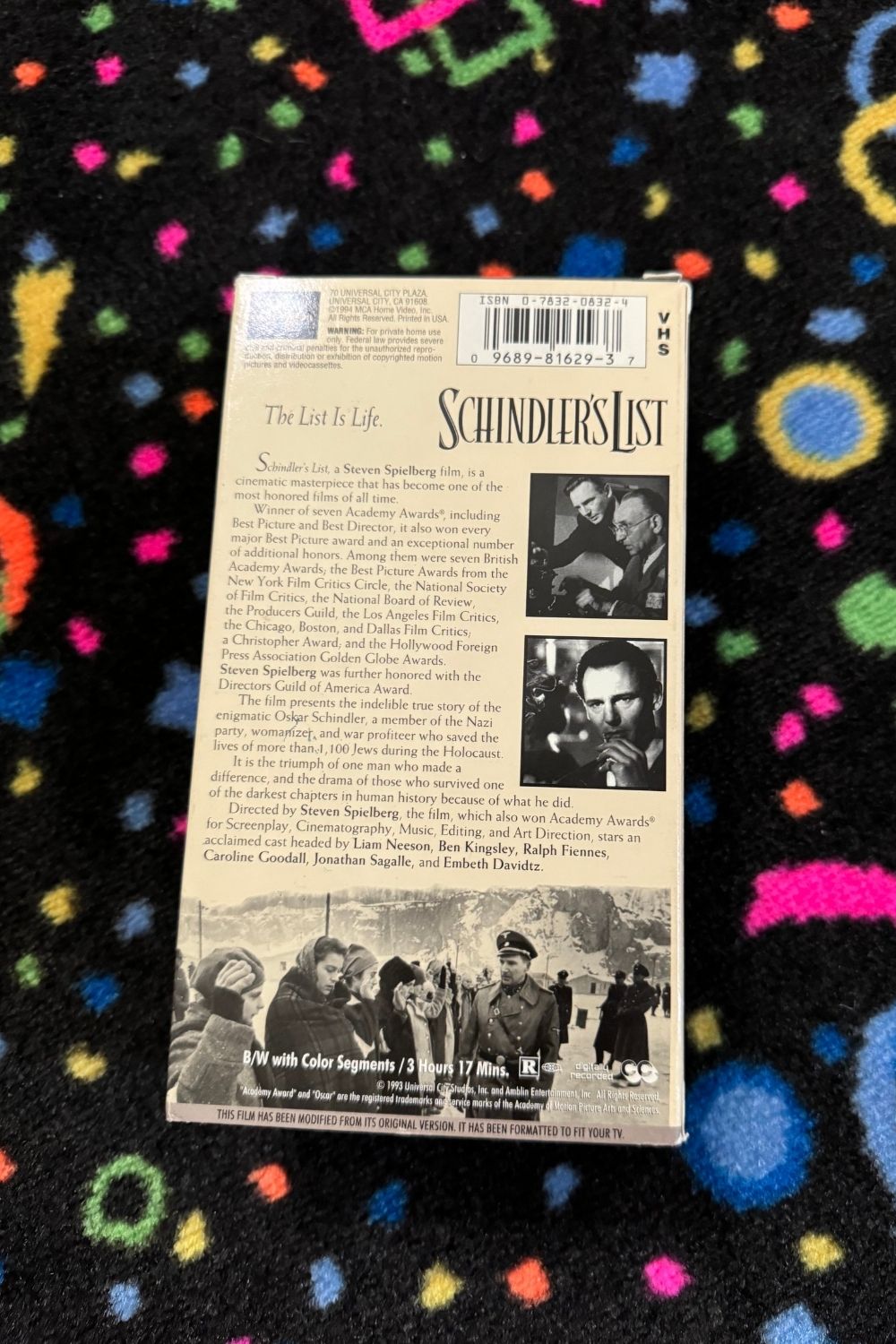 SCHINDLER'S LIST VHS TAPE SET*