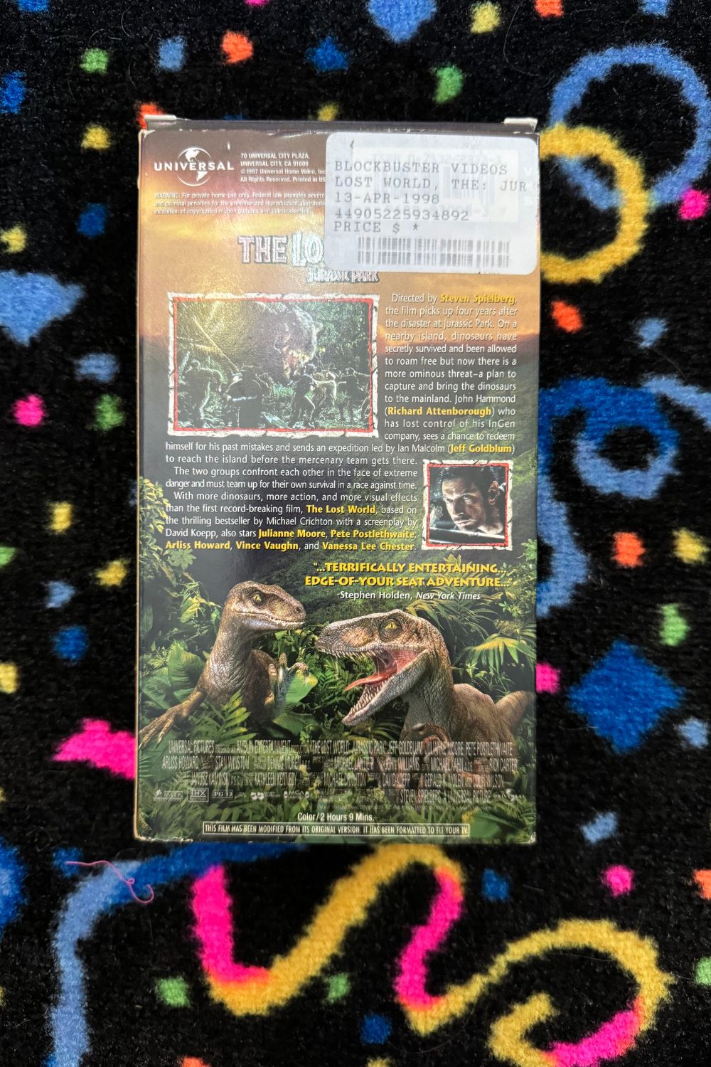 THE LOST WORLD JURASSIC PARK COLLECTORS CASE VHS*