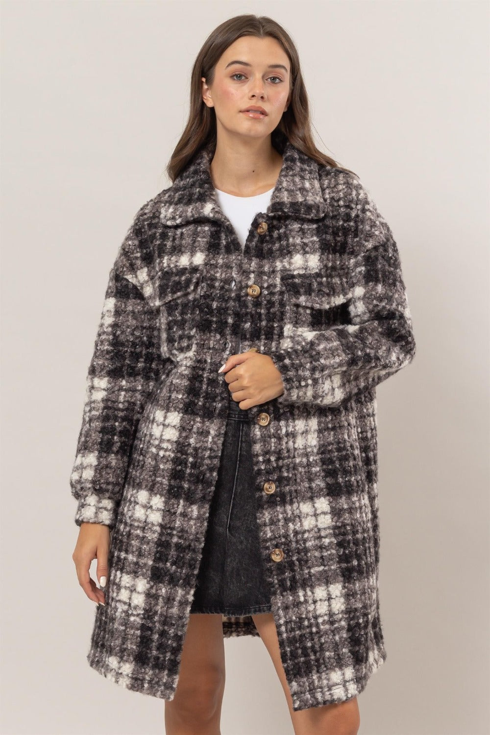 CIDER & SPICE PLAID SHACKET