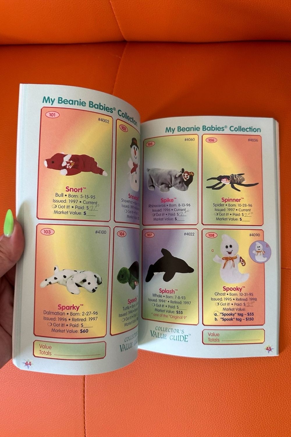 SPRING 1998 EDITION TY BEANIE BABIES BOOK*