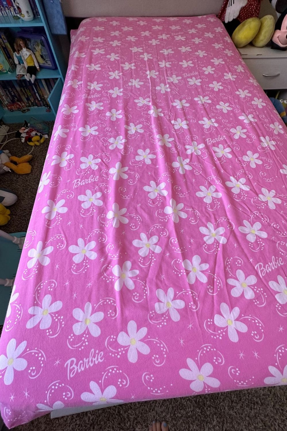 BARBIE TWIN FITTED SHEET*