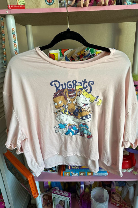 PEACH RUGRATS CROP - SIZE M*