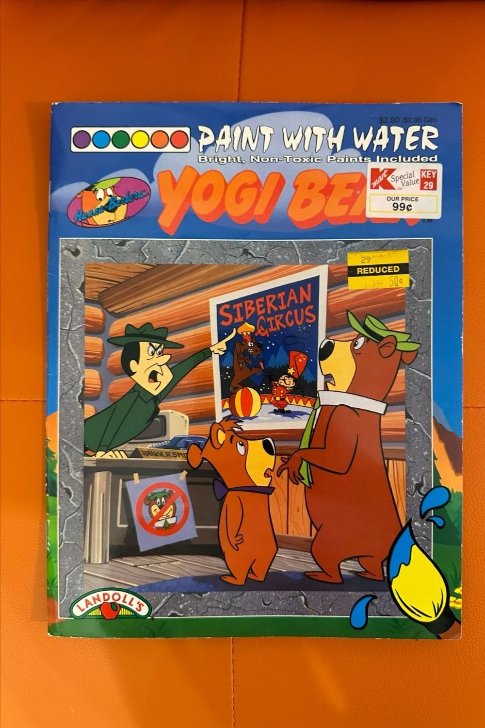 1994 YOGI BEAR PAINT WITH WATER BOOK*
