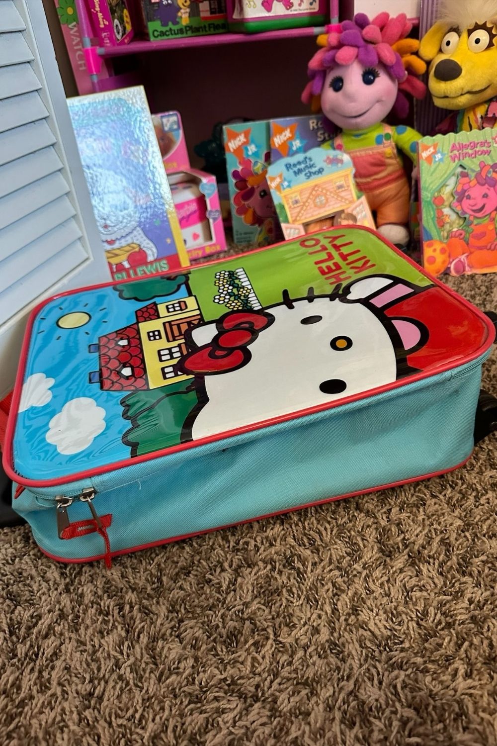 HELLO KITTY "I'M HOME" ROLLING SUITCASE*