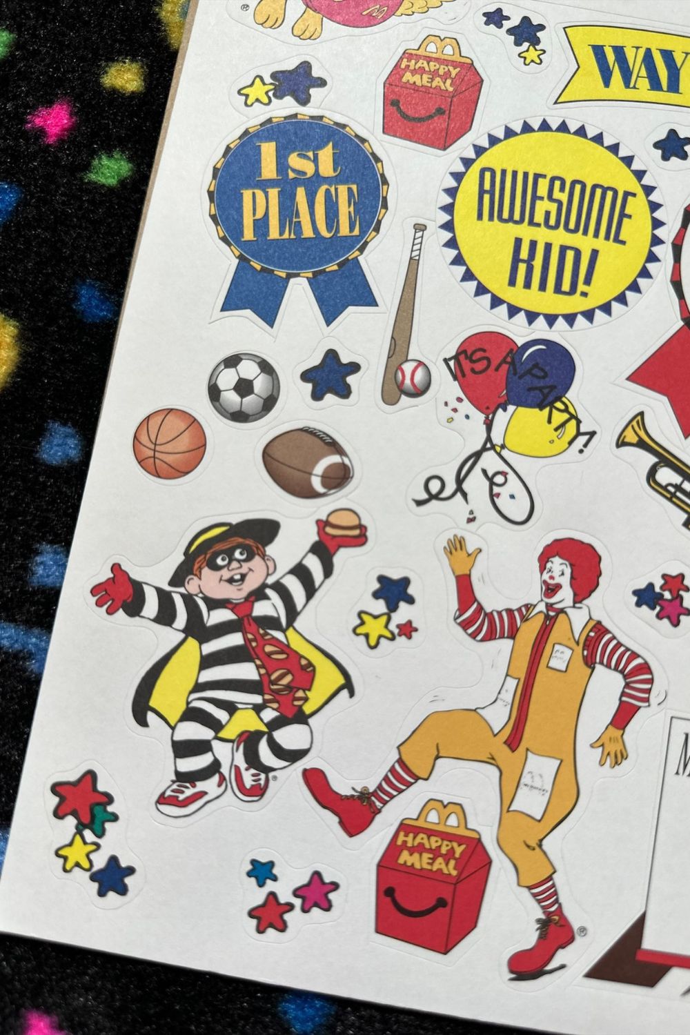 1995 VINTAGE MCDONALDLAND SCRIBBLE PAD COLORING BOOK STICKERS*