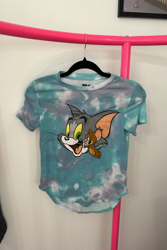 TOM AND JERRY TIE DYE CROP TOP- SIZE XS*