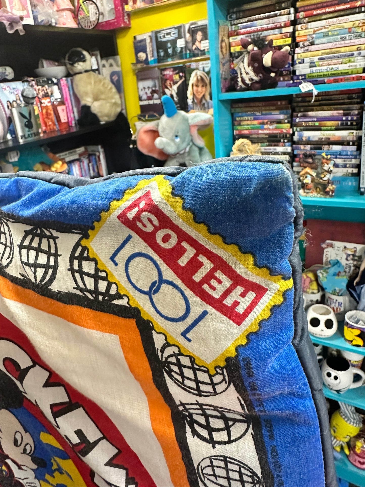 Vintage Mickey Mouse World Tour Pillow