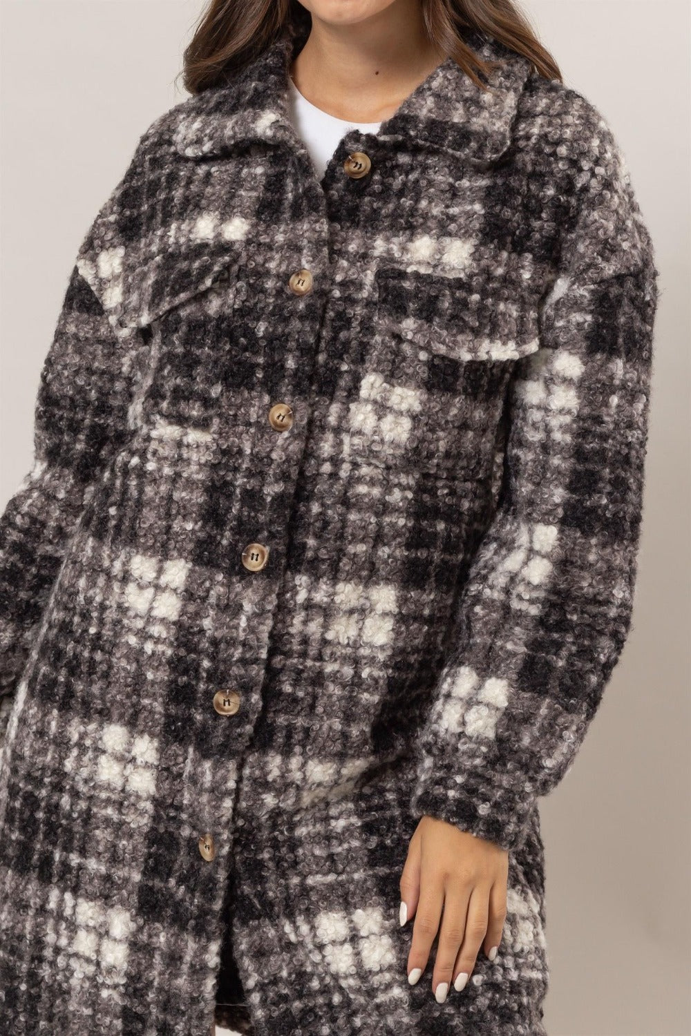 CIDER & SPICE PLAID SHACKET