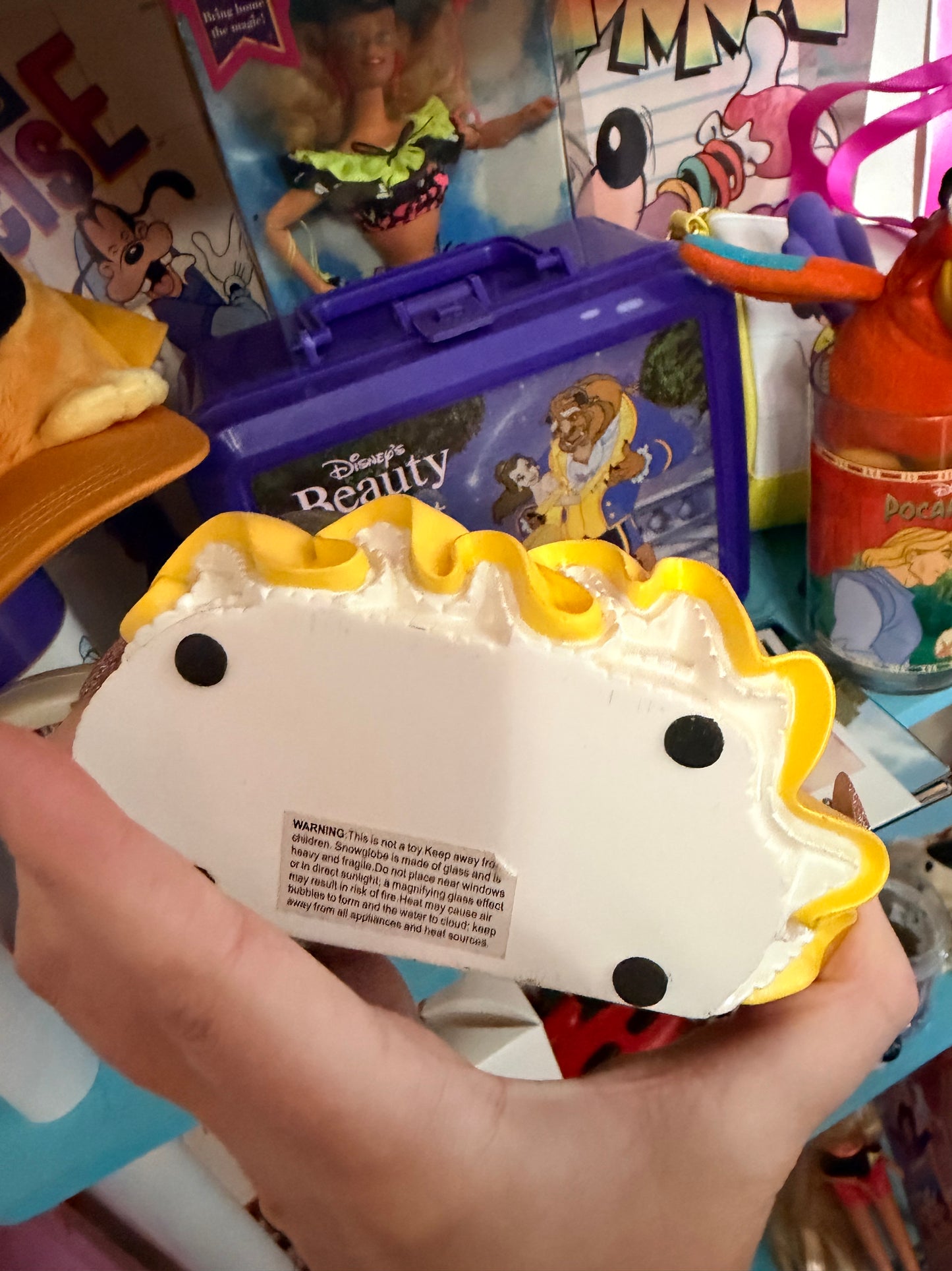Beauty and the beast belle photo frame with globe