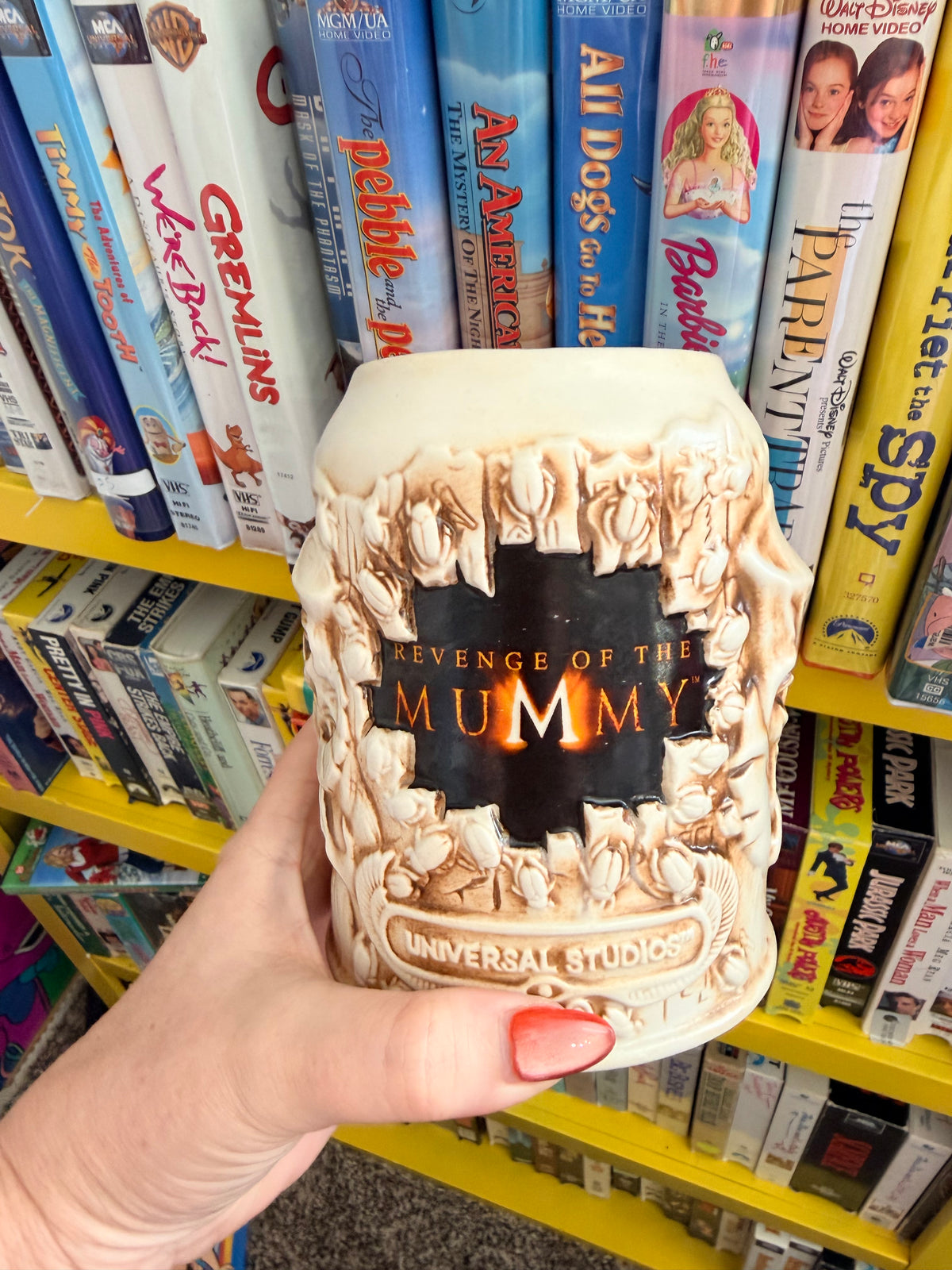 Universal Studios revenge of the Mummy souvenir Stein