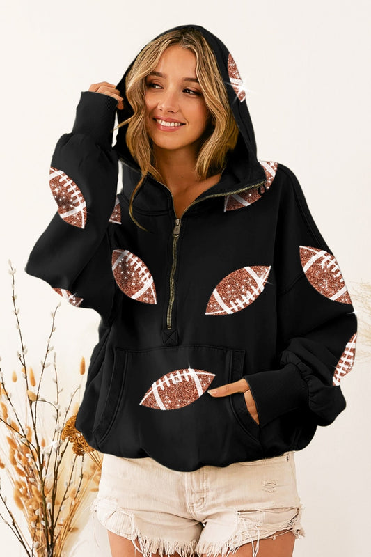 QUARTERBACK GLAM HOODIE