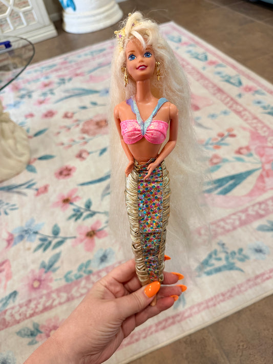 1995 Mattel Jewel Hair Barbie hair down mismatched set