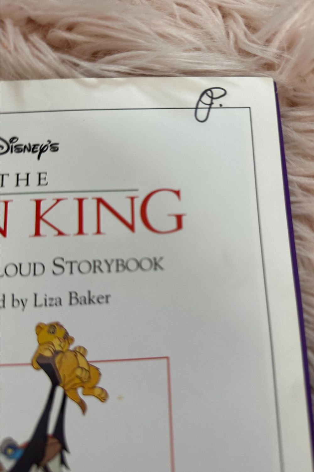 1999 THE LION KING: A READ-ALOUD STORYBOOK*