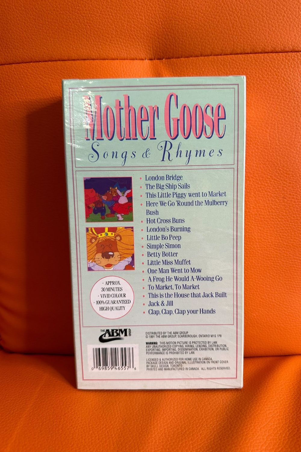 1991 MOTHER GOOSE SONGS & RHYMES VHS (UNOPENED)*