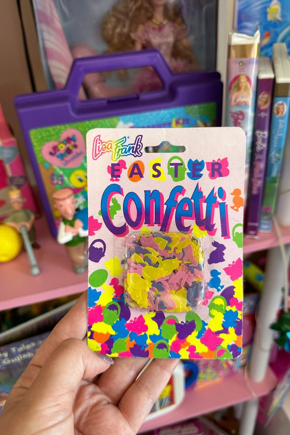 LISA FRANK EASTER CONFETTI RARE (BUNNIES, BUTTERFLY, CHICK BASKETS)