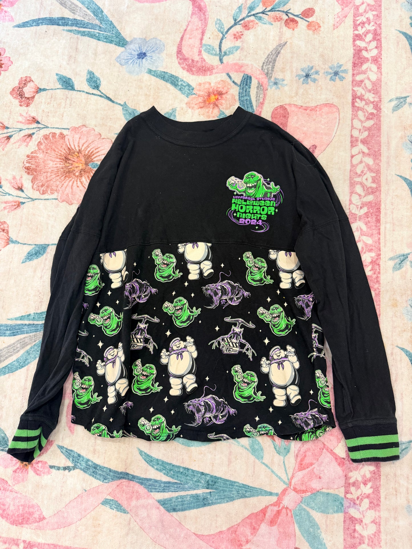 Halloween Horror Nights 2024 Ghostbusters slimer spirit jersey size small