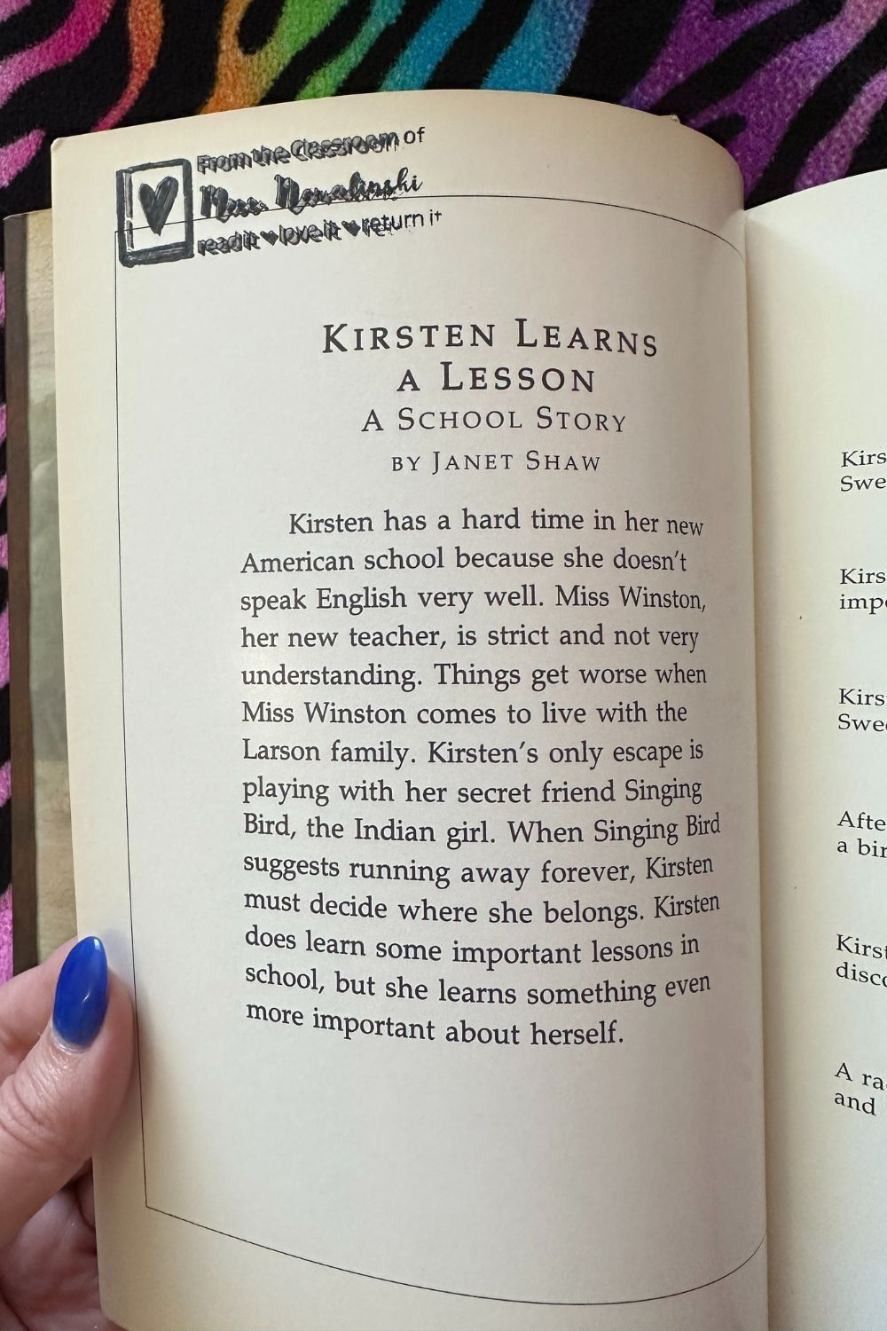 KIRSTEN LEARNS A LESSON - AMERICAN GIRL*