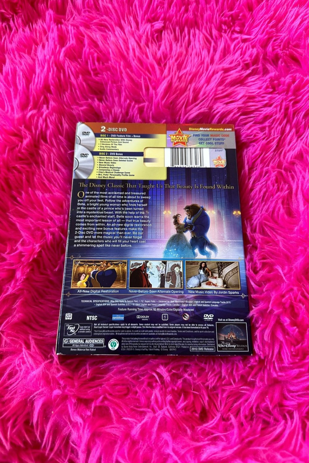 2010 DISNEY BEAUTY AND THE BEAST 2-DISC SET DVD*