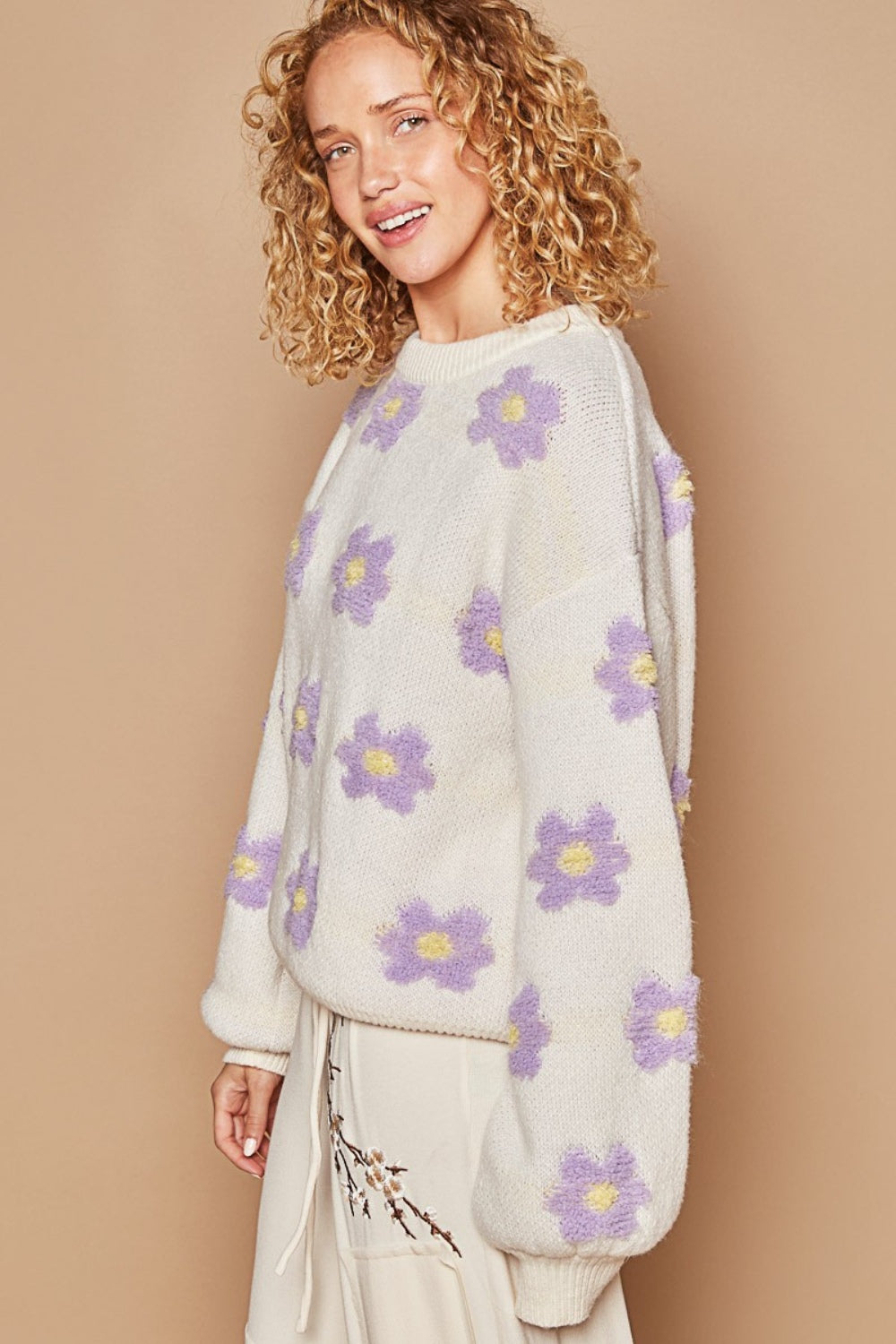 FLOWER POWER DROP SWEATER