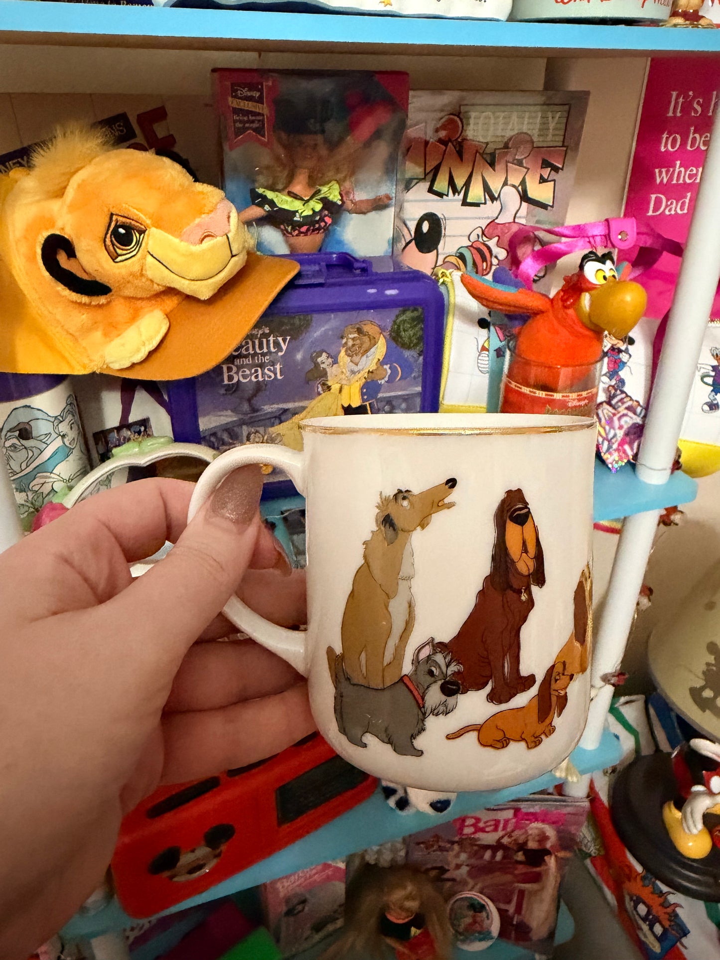Lady and the Tramp gold trim mug