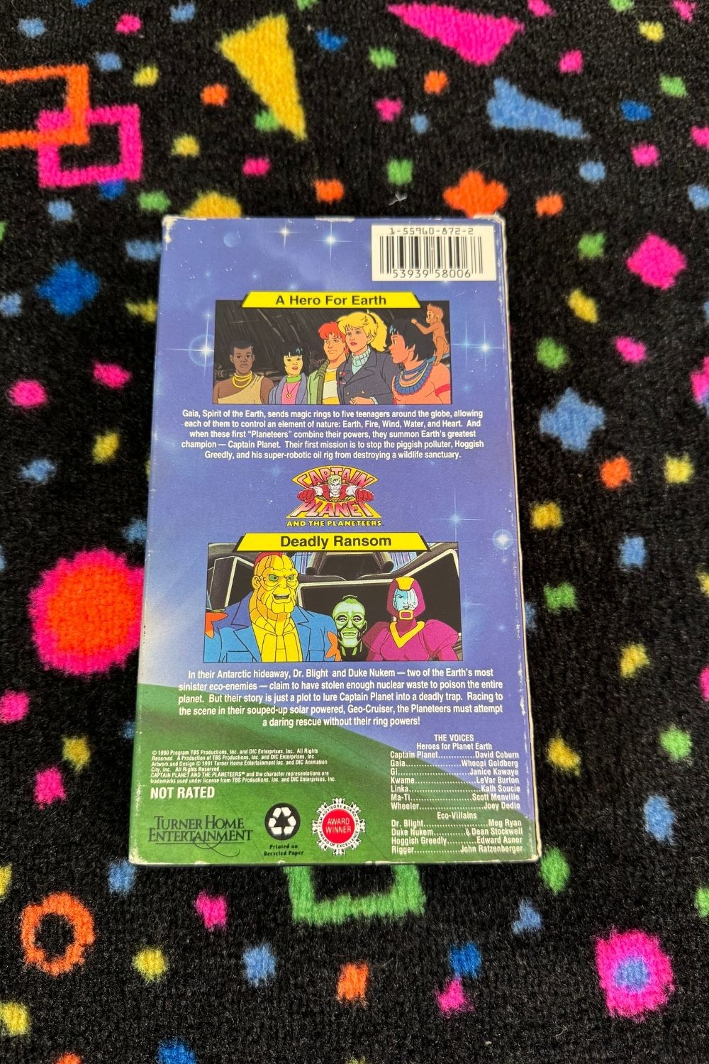 CAPTAIN PLANET AND THE PLANATEERS - A HERO FOR EARTH VHS*