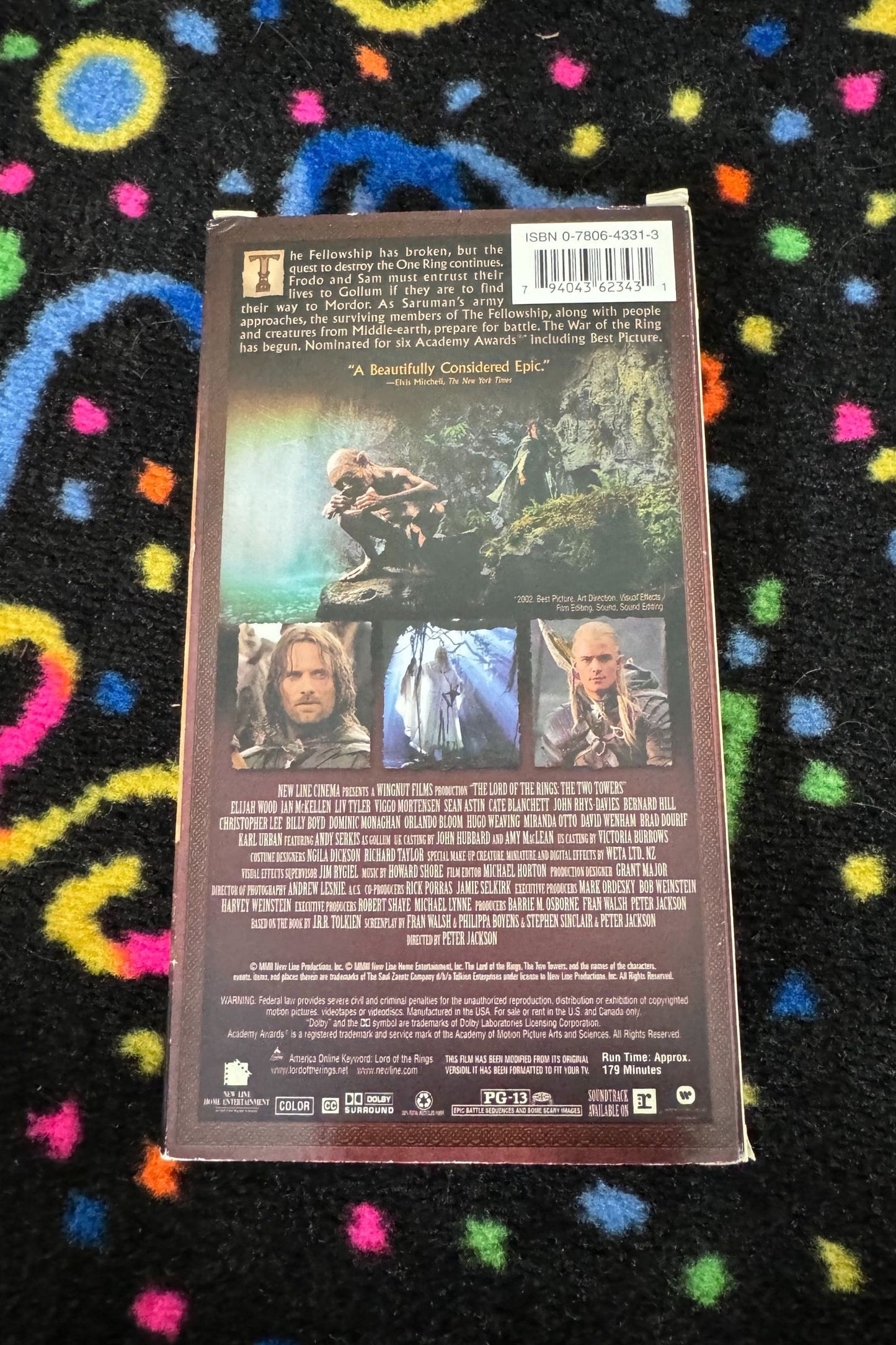 LORD OF THE RINGS THE TWO TOWERS VHS*