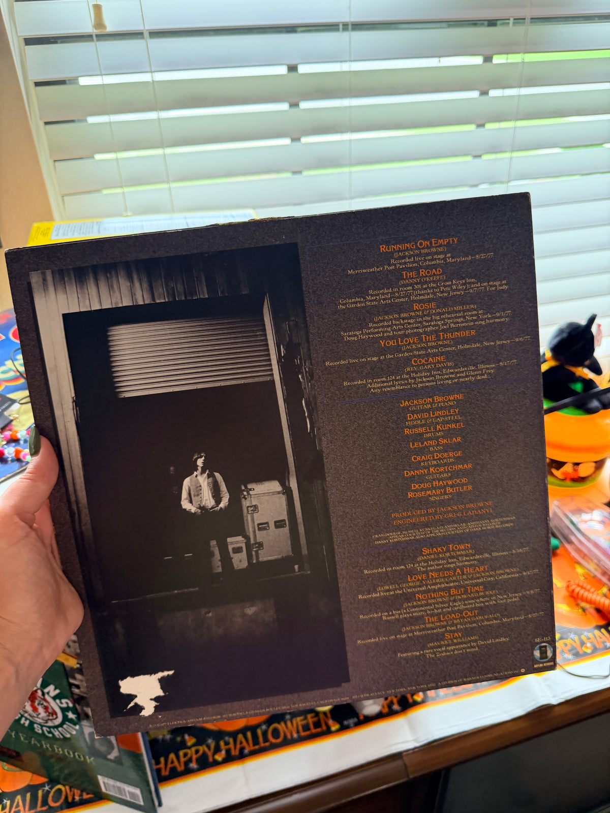 Jackson Browne Running on Empty vinyl record