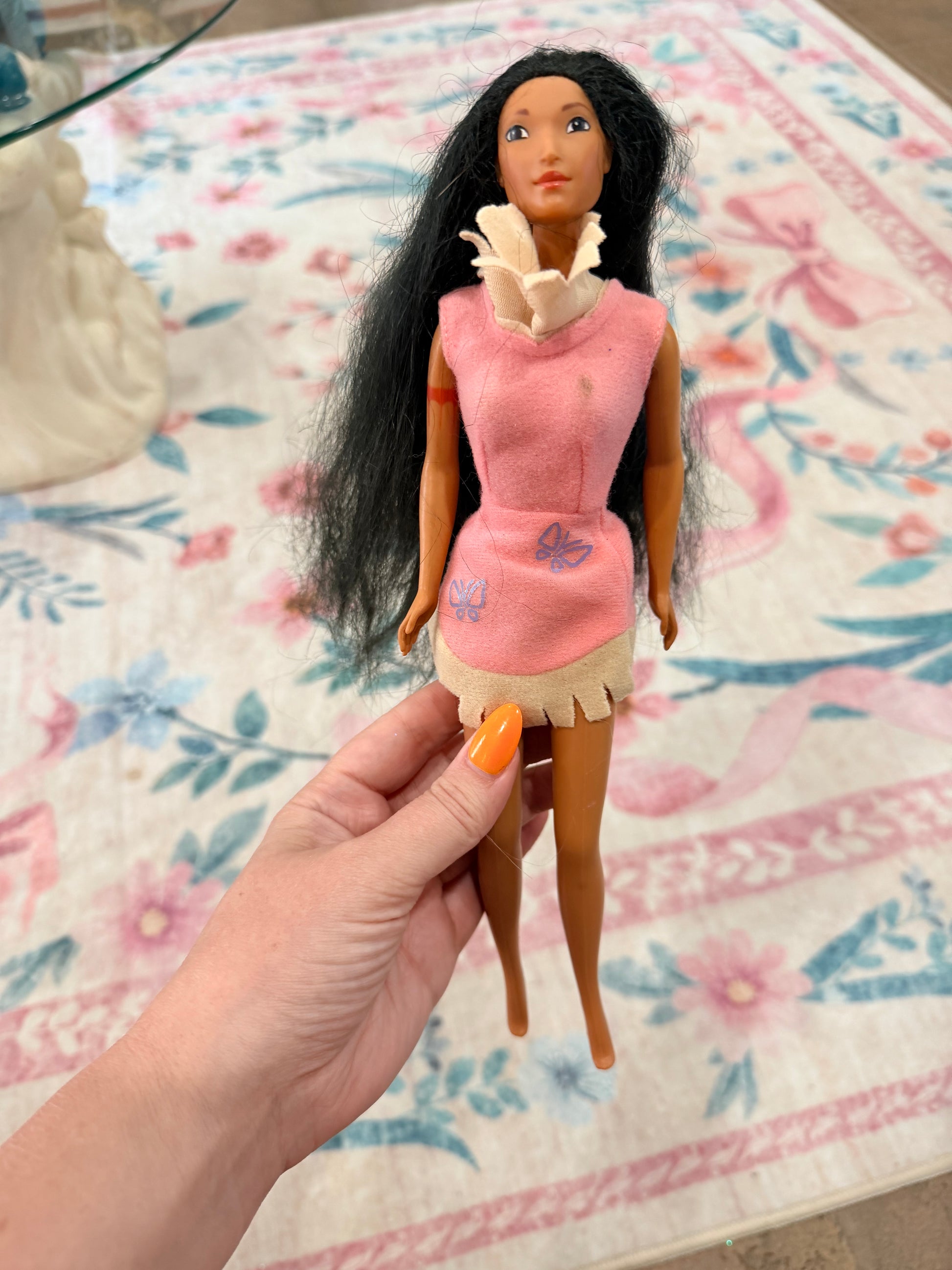 barbie pink dress vintage Figure Mattel Themed Blonde Barbie Outfit Doll / Figure Loose Condition - Vintage Barbie Nostalgia 1970's Mold Perfume Earrings for Barbie Doll Barbie x Unique Vintage 1980s