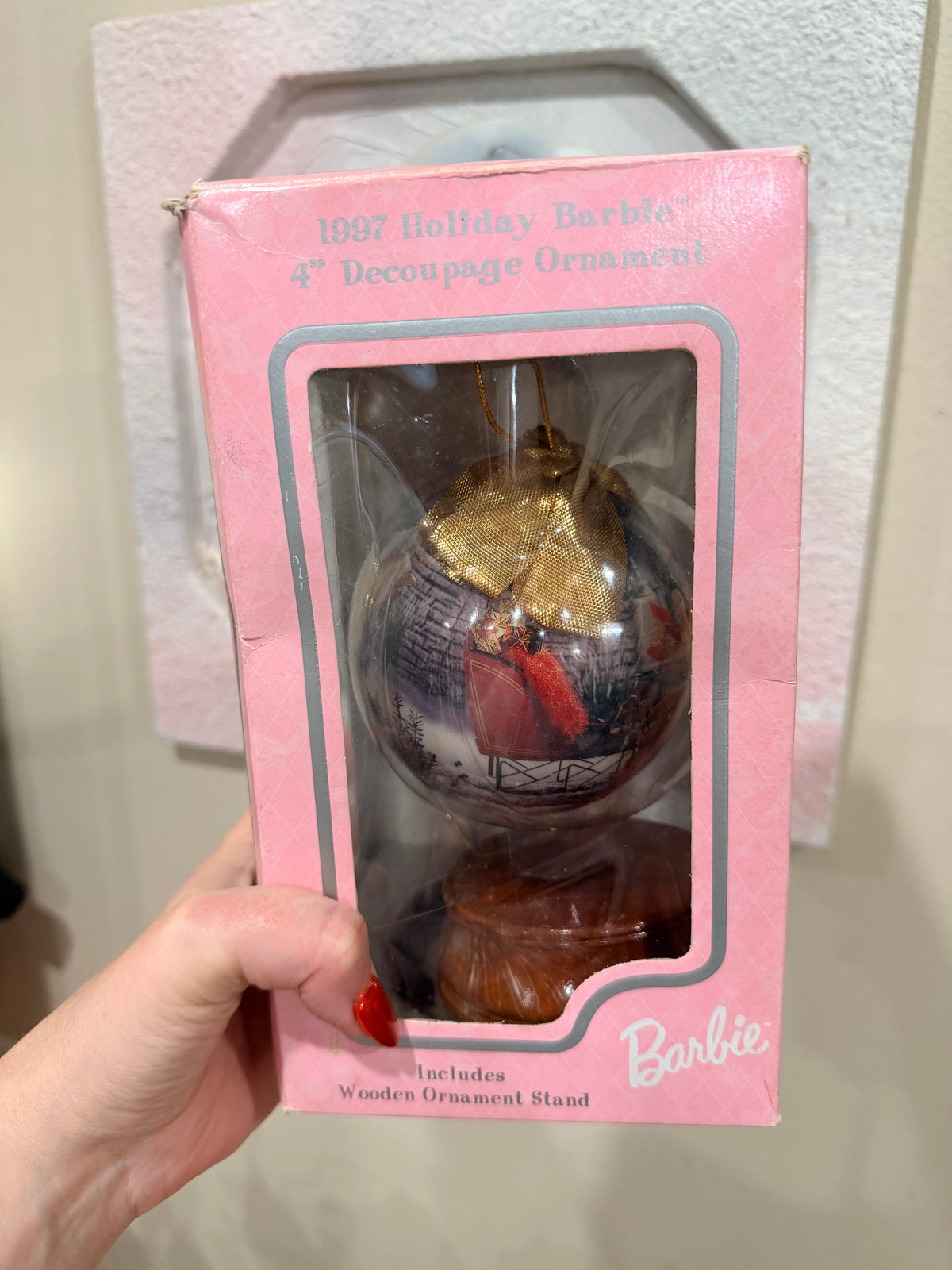1997 Holiday Barbie Decoupage Ornament