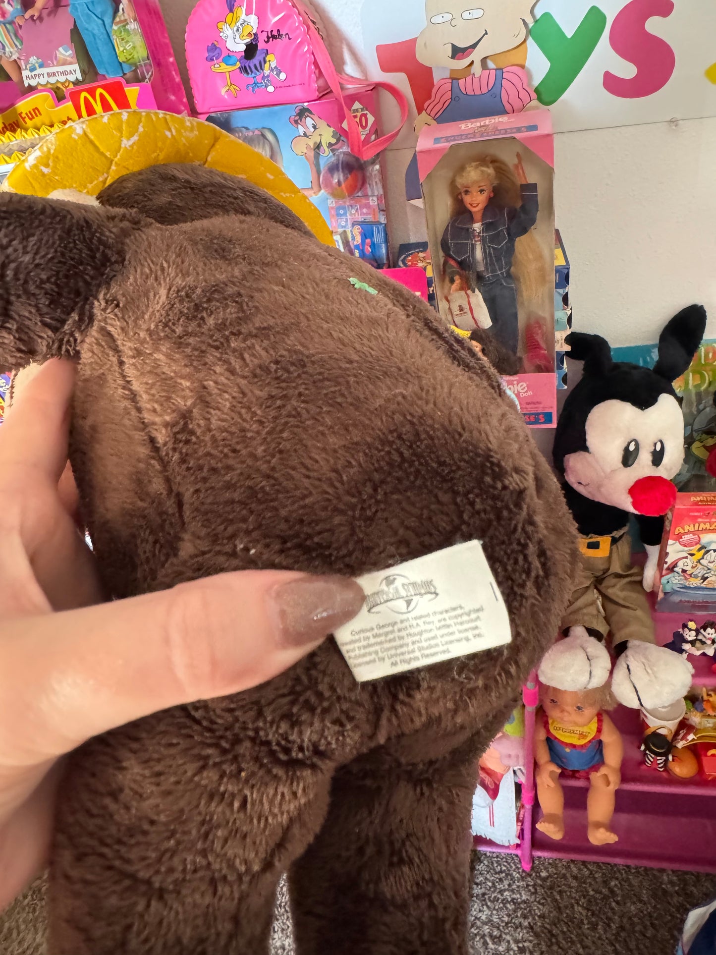 Curious George top hat plush