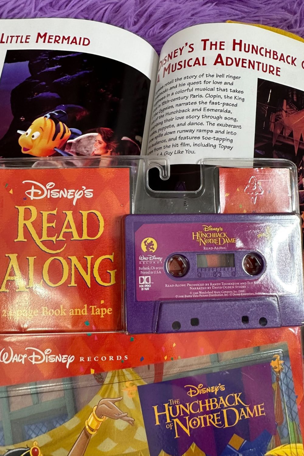 Vintage Walt Disney Take-a-Tape Read-Along Cassette Book Case WITH