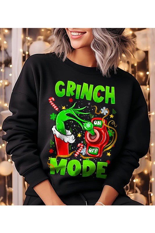 GRINCH MODE ON SWEATSHIRT