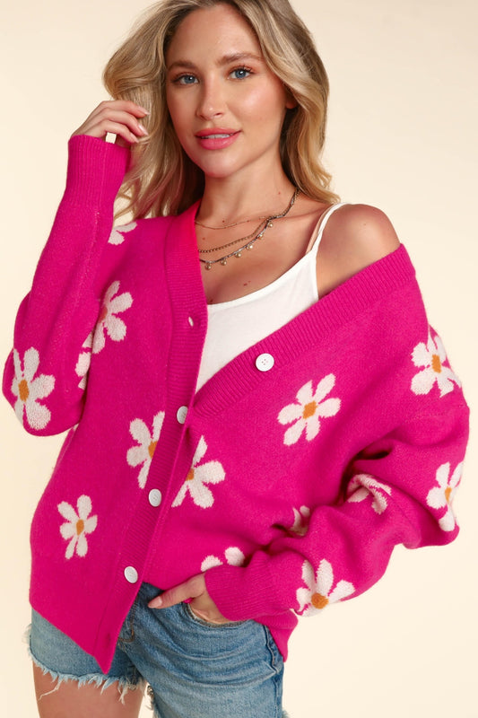 DAISY DELIGHT LONG SLEEVE CARDIGAN