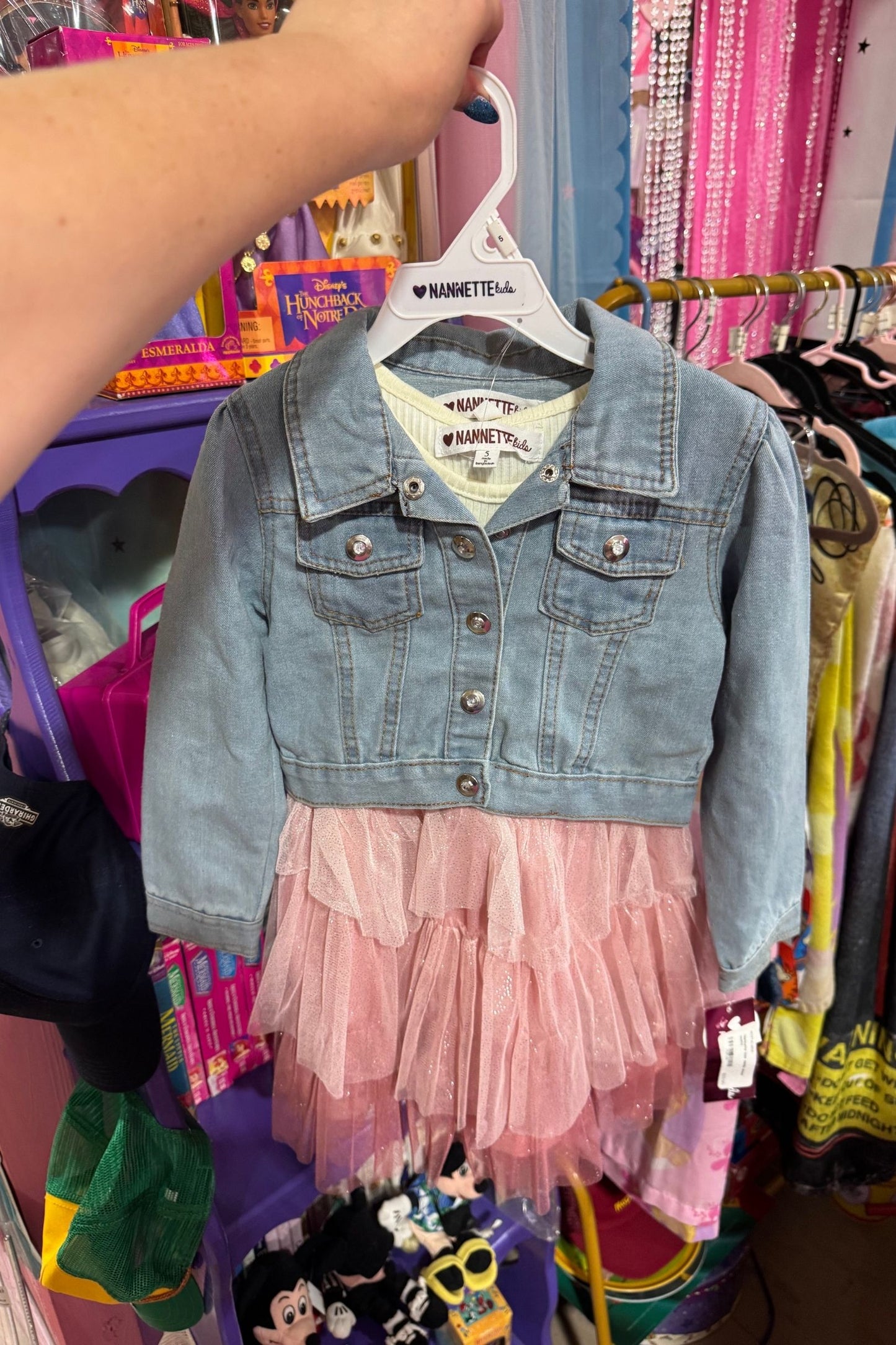 NANNETTE KIDS DENIM DRESS OUTFIT*