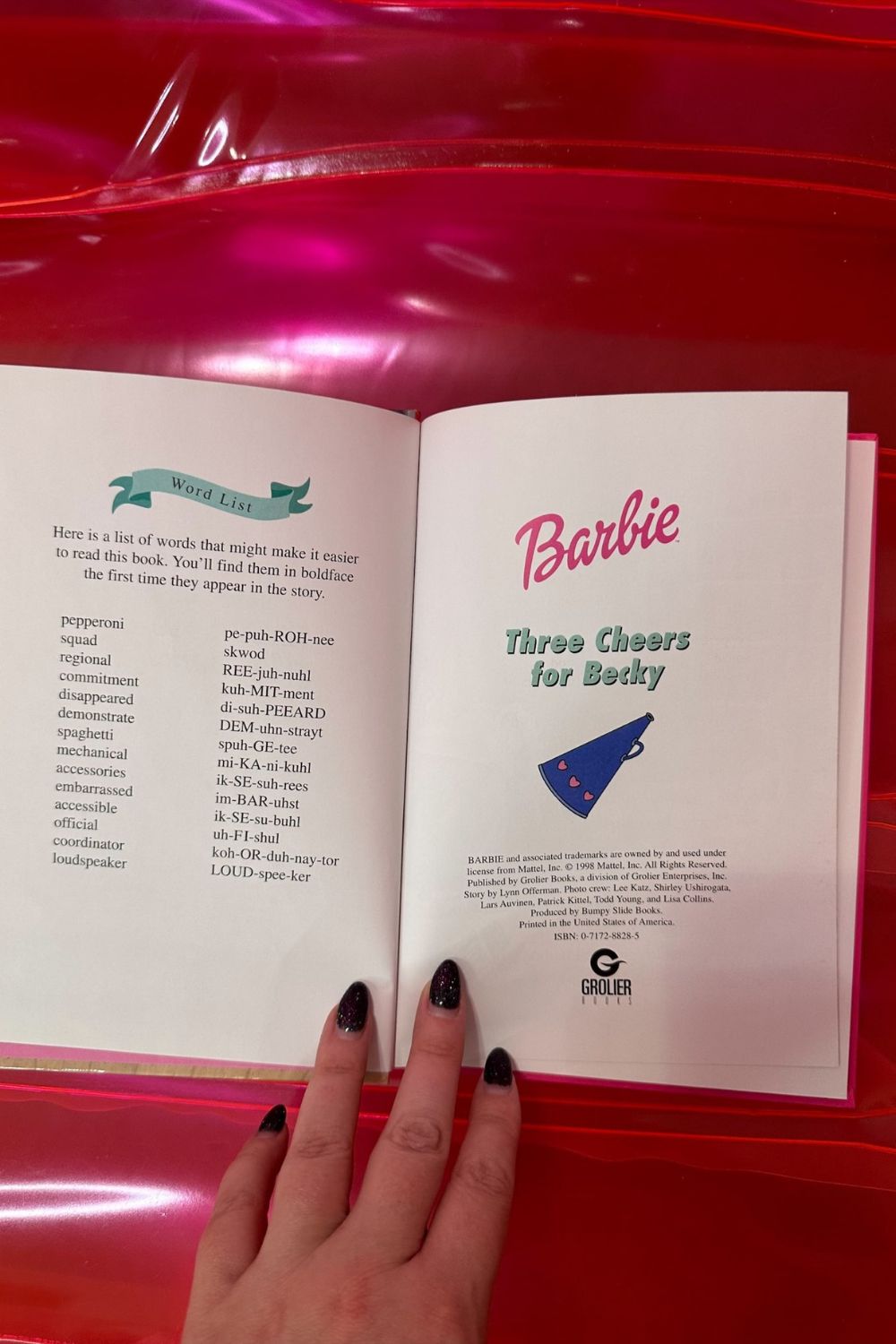 BARBIE: THREE CHEERS FOR BECKY BOOK*