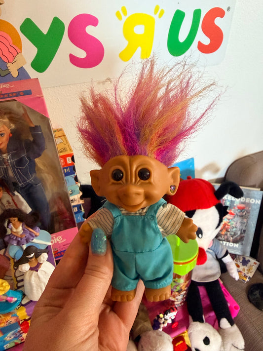 Rainbow hair Troll doll