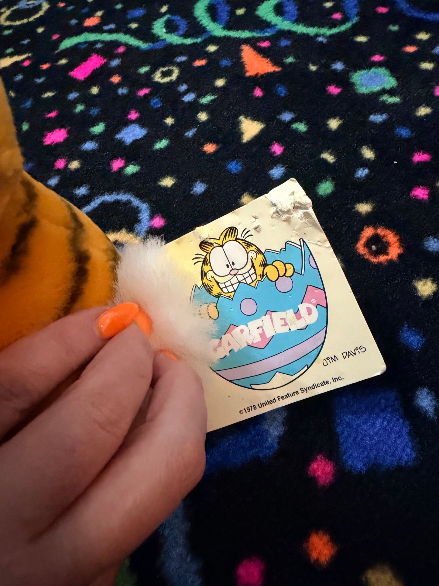 1981 Easter Garfield plush