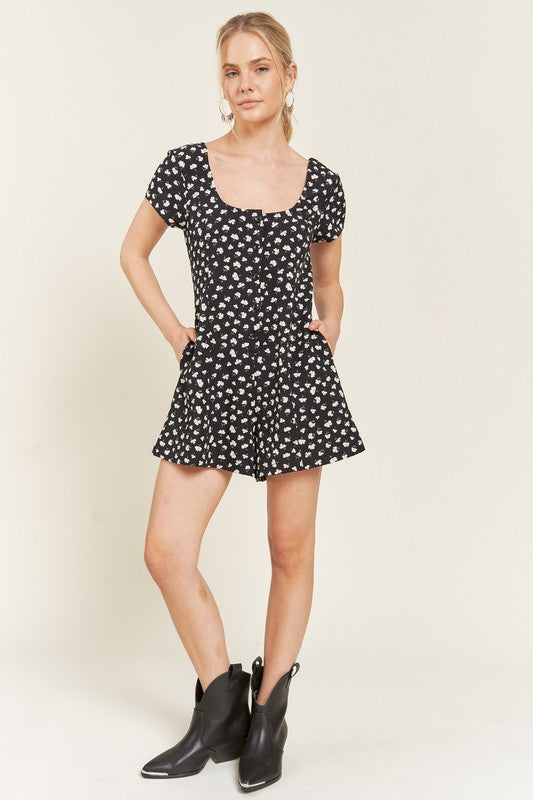 FLOWER POWER ONE-PIECE DRESS - CURVY