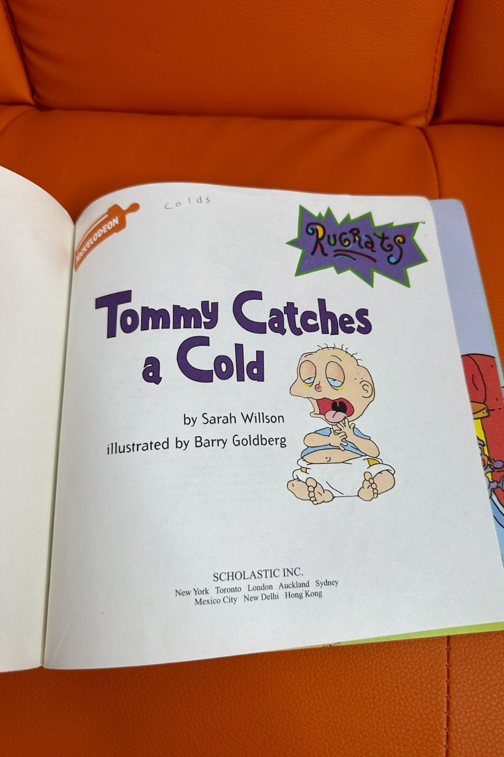 RUGRATS TOMMY GETS A COLD BOOK*